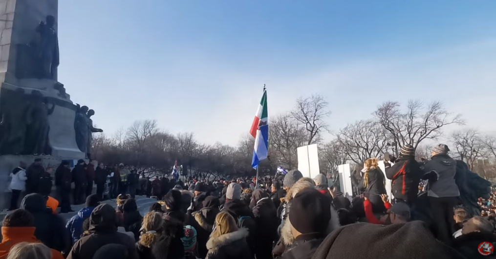 Rencontre de LA RÉSISTANCE Place George-Étienne Cartier Parc Jeanne-Mance de la Montagne du Mont-Royal. VID#2.