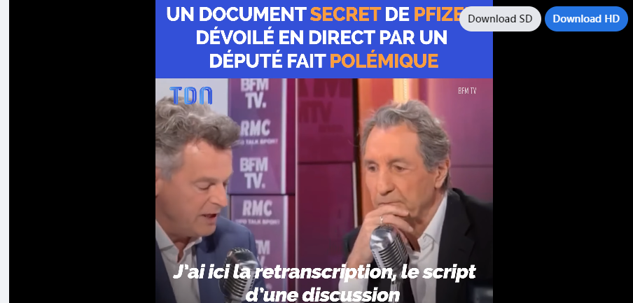 Un document secret de Pfizer dévoilé en direct par un député fait polémique Aviez-vous entendu