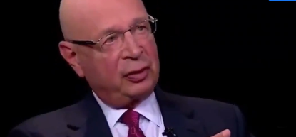 Klaus Schwab, président du Forum économique mondial, au sujet de la révolution en cours. Notez le sourire qu'il arbore fièrement quand il parle des modifications génétiques de l'être humain.